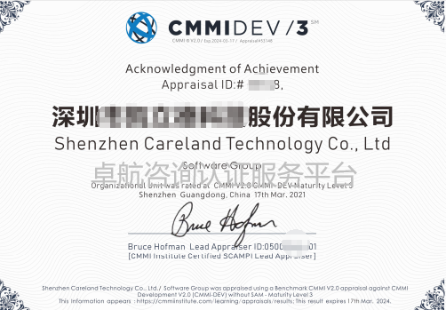 CMMI2.0認(rèn)證證書(shū)分享！